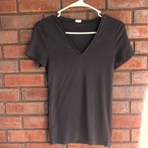 J Crew black V-neck shirt